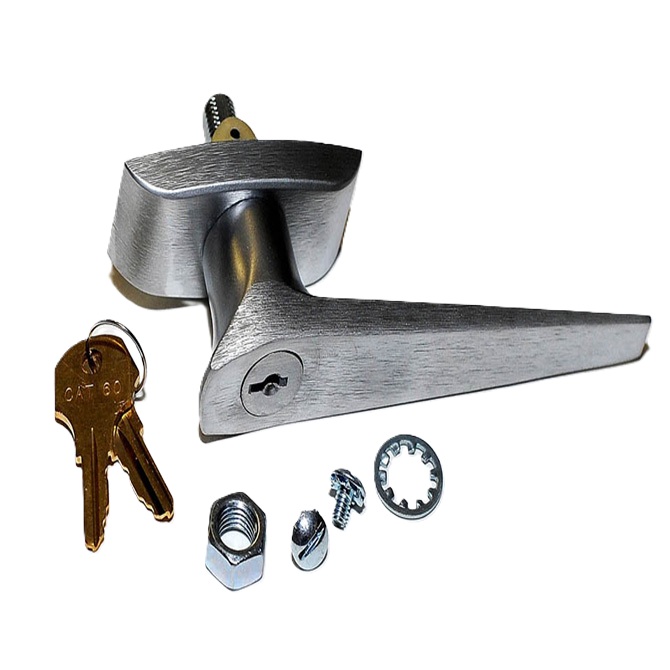 Locking L Handle Chrome-Key CAT60 Corbin Cabinet Lock