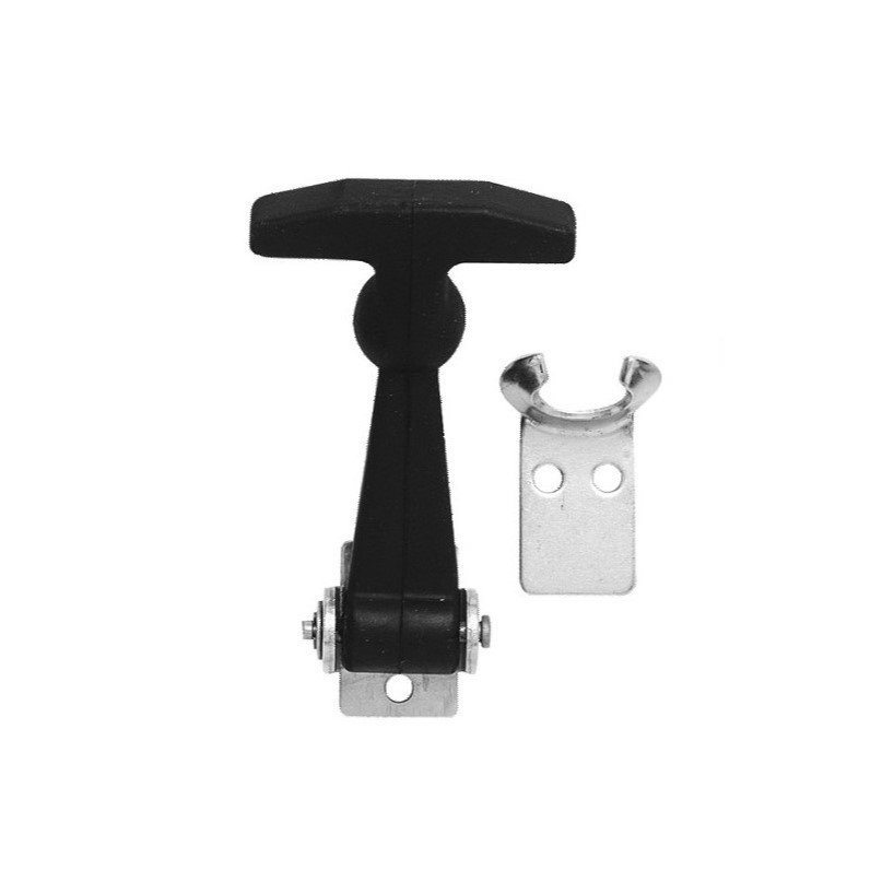 Medium Rubber Hood Latch with Zinc Keeper and Bracket