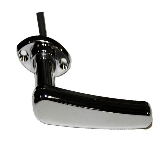 Non Locking Chrome L Handle - Polar