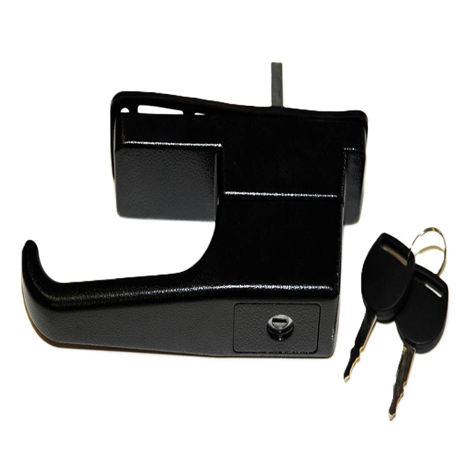 Locking L Handle Black Powder Coat-Extended -AL Hansen