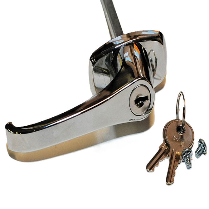 Chrome Locking L Handle