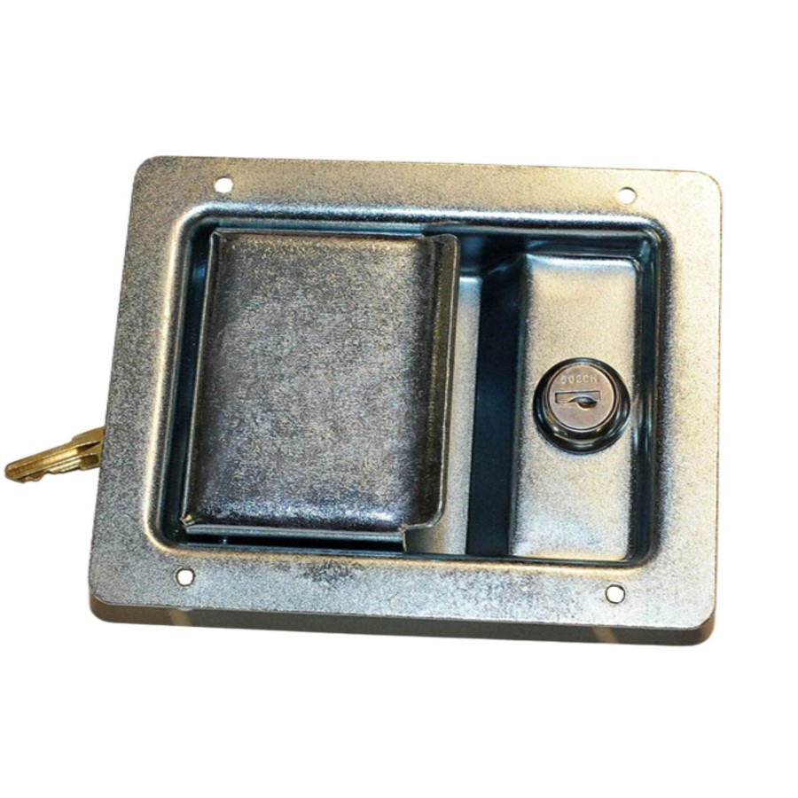 Locking Zinc Paddle Handle Latch Single Lever Arm 